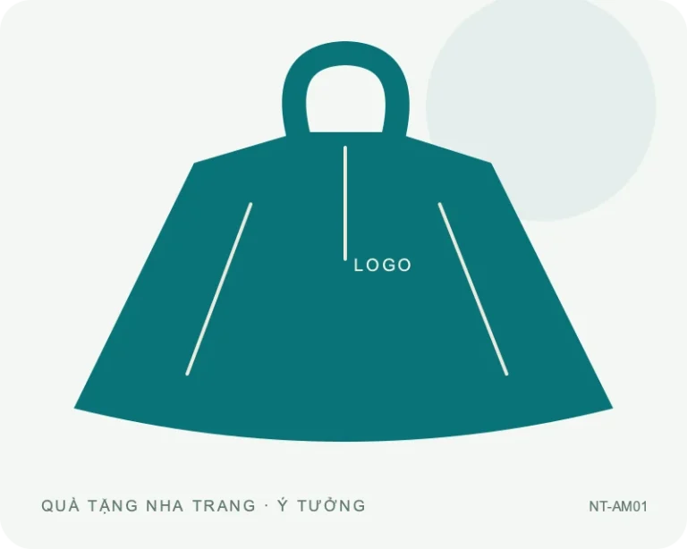 Áo mưa dáng cánh dơi — minh họa mẫu quà