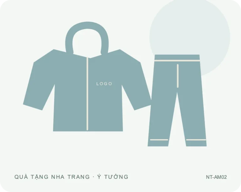 Áo mưa dáng bộ — minh họa mẫu quà