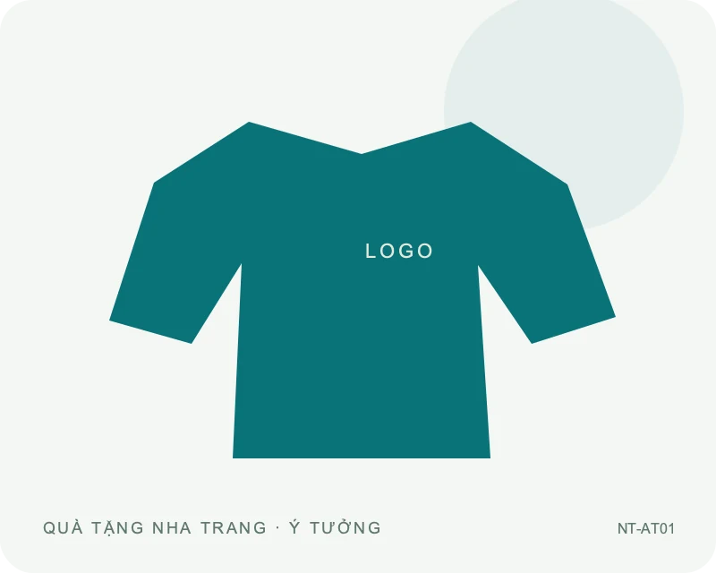 Áo thun cổ tròn — minh họa mẫu quà