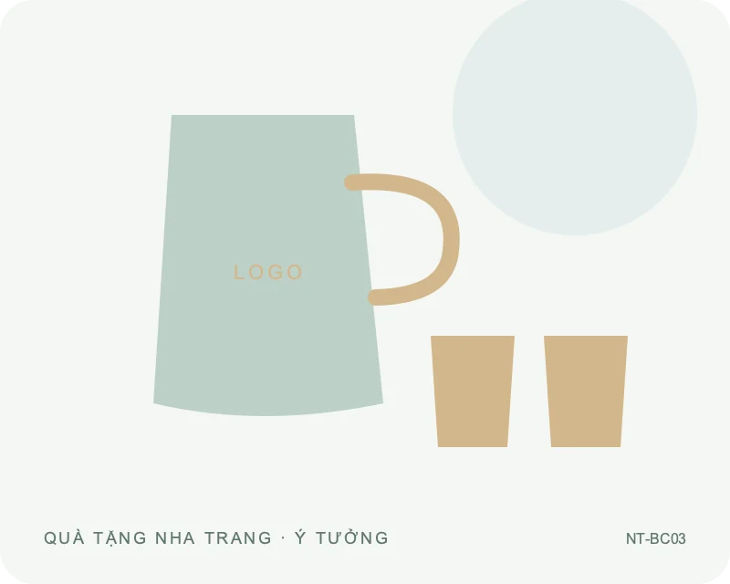 Bộ bình cốc kèm khay — minh họa mẫu quà