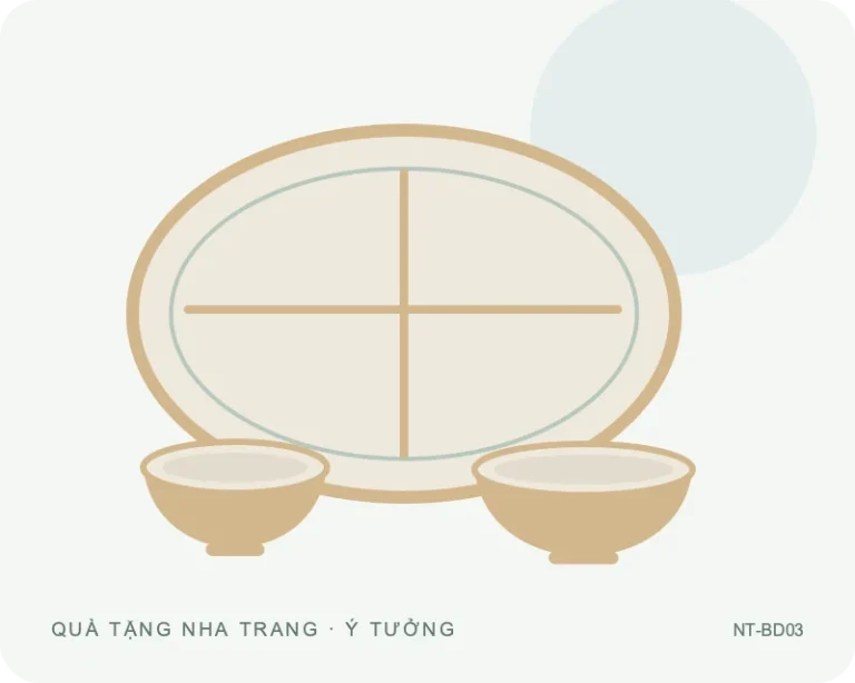 Bộ bát đĩa chia món — minh họa mẫu quà