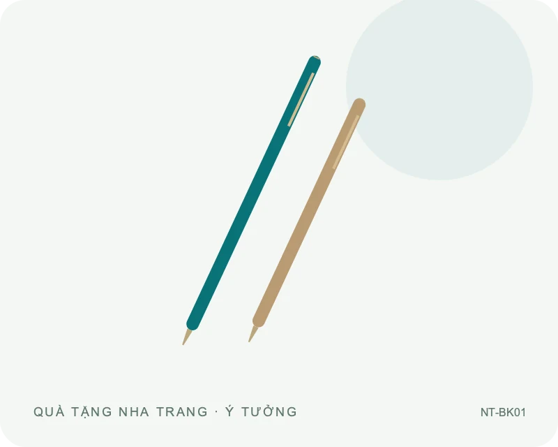 Bút ký nắp rời — minh họa mẫu quà