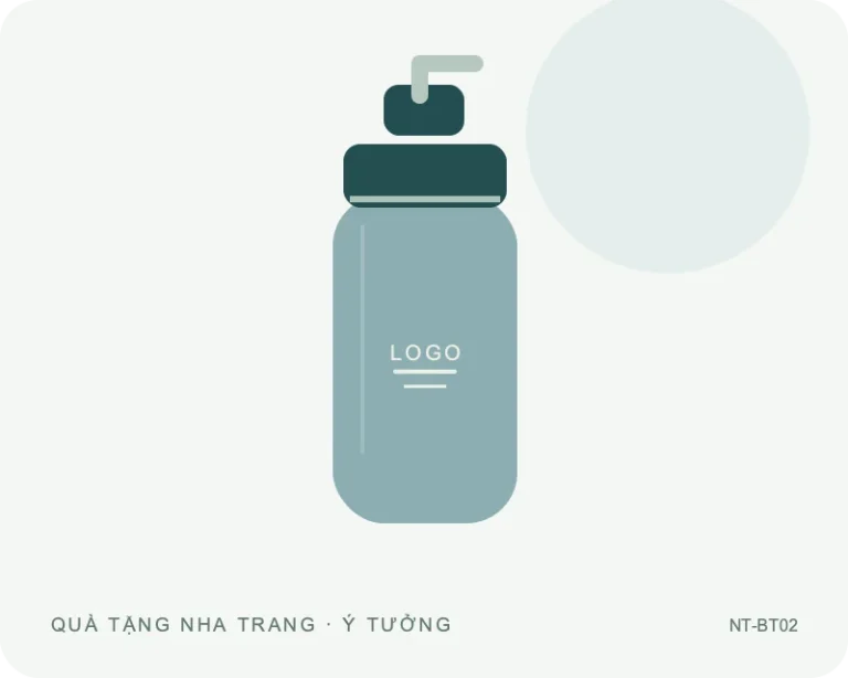 Bình nước thể thao vòi uống — minh họa mẫu quà