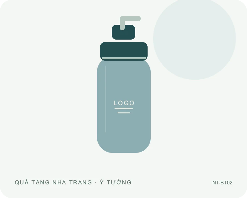 Bình nước thể thao vòi uống — minh họa mẫu quà