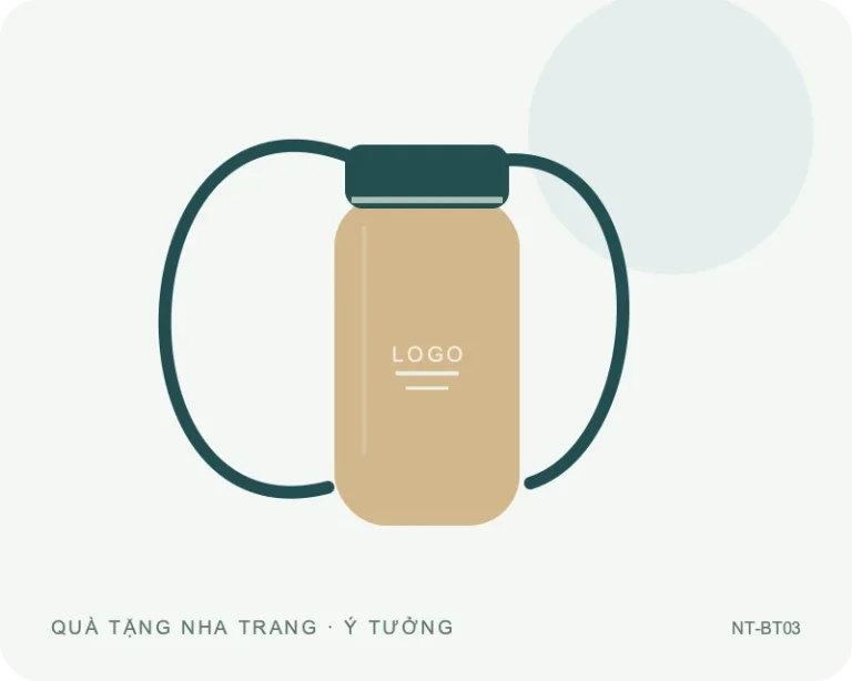Bình nước thể thao dây đeo — minh họa mẫu quà