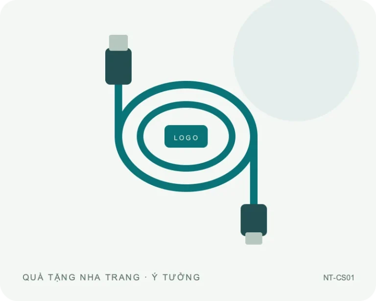 Cáp sạc cuộn gọn — minh họa mẫu quà