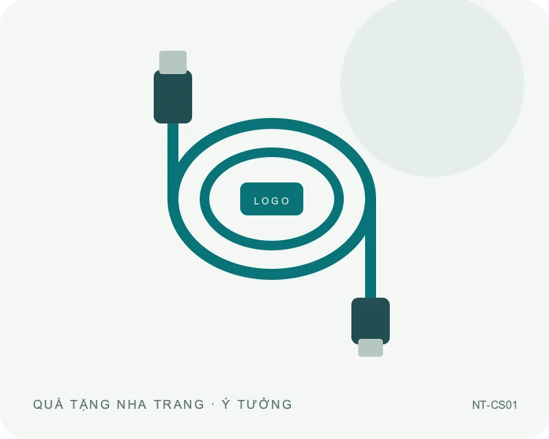 Cáp sạc cuộn gọn — minh họa mẫu quà