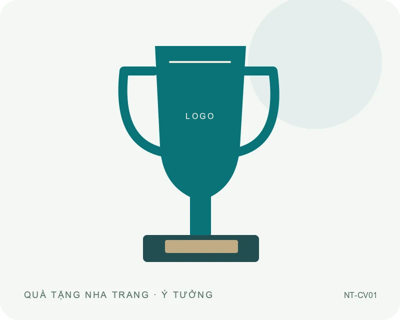Cúp vinh danh dáng cao — minh họa mẫu quà