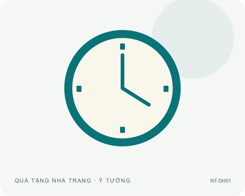 Đồng hồ treo tường mặt tròn — minh họa mẫu quà