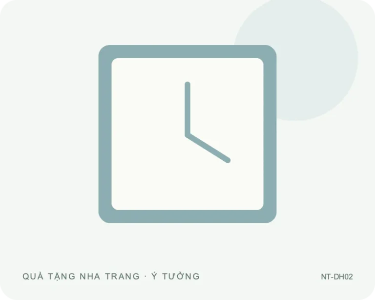 Đồng hồ treo tường mặt vuông — minh họa mẫu quà