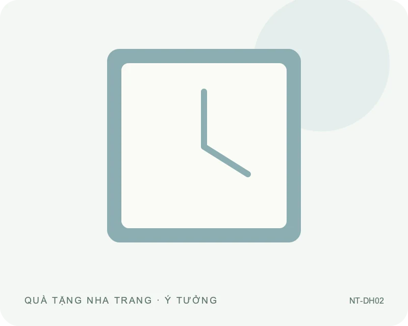 Đồng hồ treo tường mặt vuông — minh họa mẫu quà