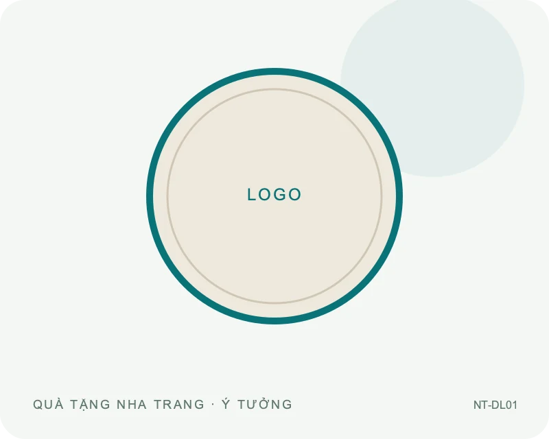 Đĩa lưu niệm viền trơn — minh họa mẫu quà