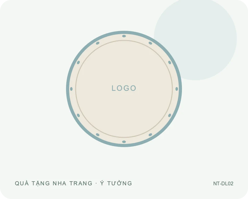 Đĩa lưu niệm viền họa tiết — minh họa mẫu quà