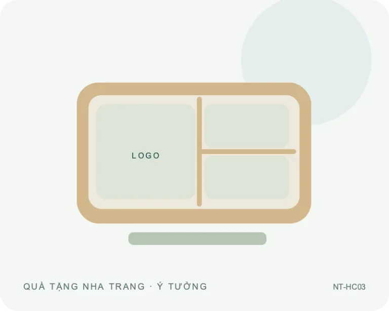 Hộp cơm chia ngăn — minh họa mẫu quà
