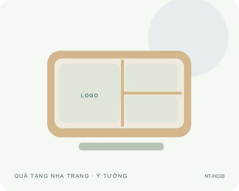 Hộp cơm chia ngăn — minh họa mẫu quà