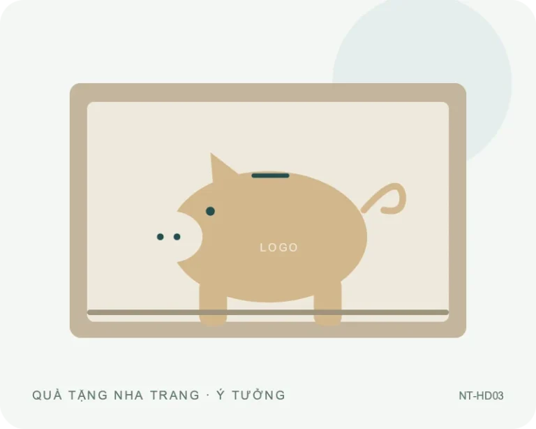 Heo đất kèm hộp riêng — minh họa mẫu quà