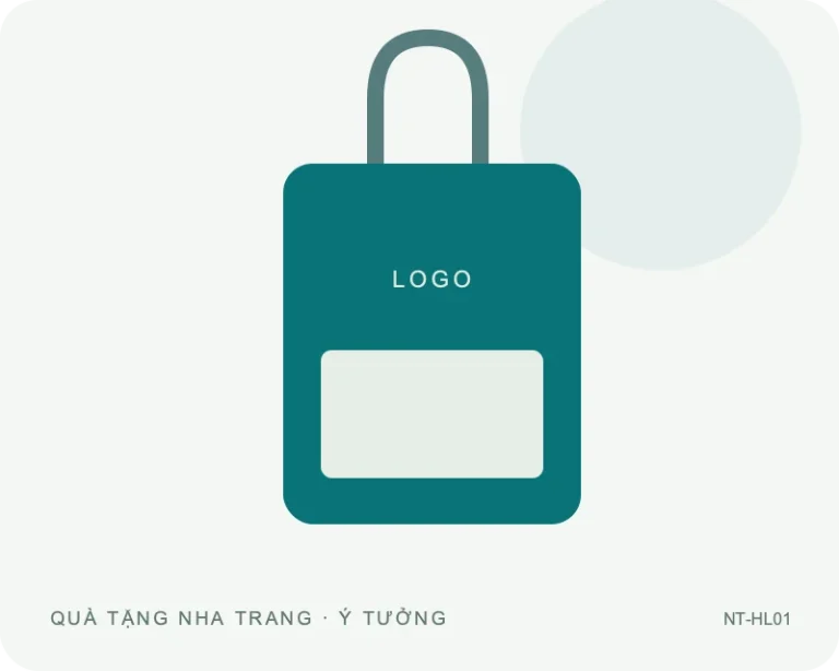 Thẻ hành lý dáng chữ nhật — minh họa mẫu quà