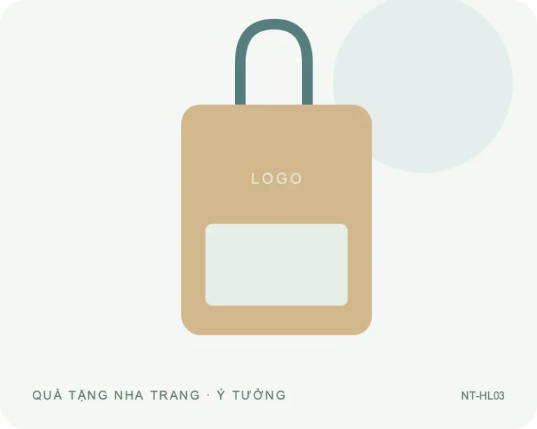 Thẻ hành lý kèm dây vòng — minh họa mẫu quà