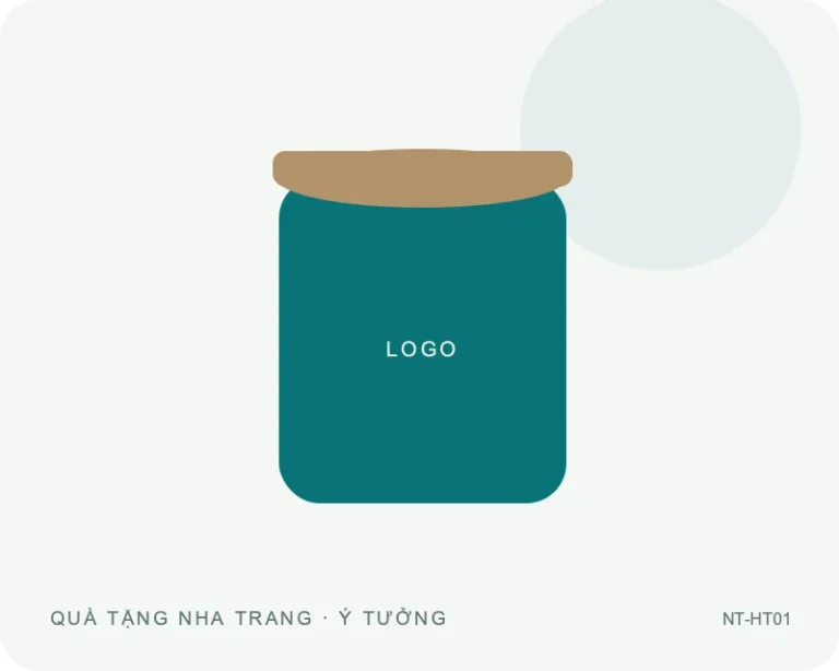 Hũ đựng trà dáng trụ — minh họa mẫu quà