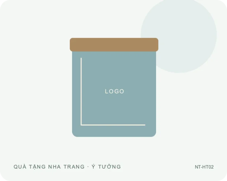 Hũ đựng trà dáng vuông — minh họa mẫu quà