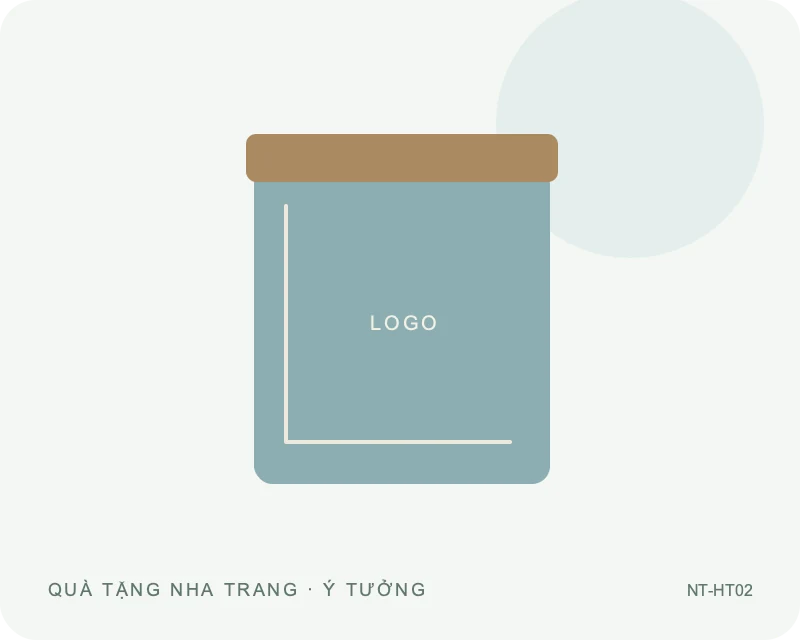 Hũ đựng trà dáng vuông — minh họa mẫu quà