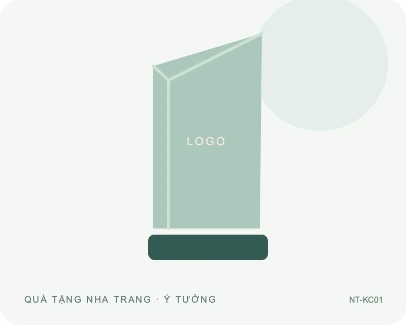 Kỷ niệm chương dáng đứng — minh họa mẫu quà