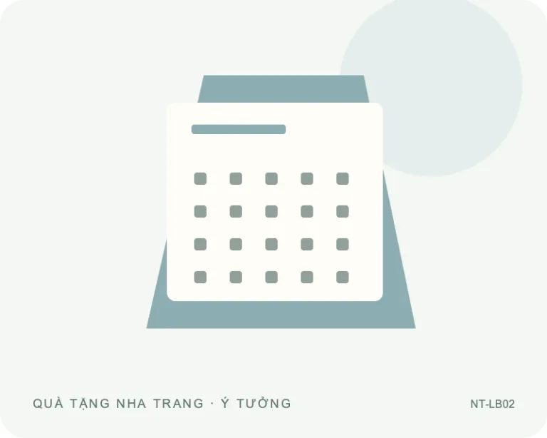 Lịch để bàn đế phẳng — minh họa mẫu quà