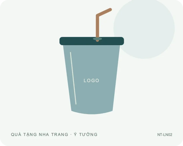 Ly giữ nhiệt có ống hút — minh họa mẫu quà