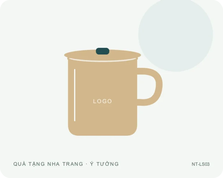 Ly sứ kèm nắp — minh họa mẫu quà