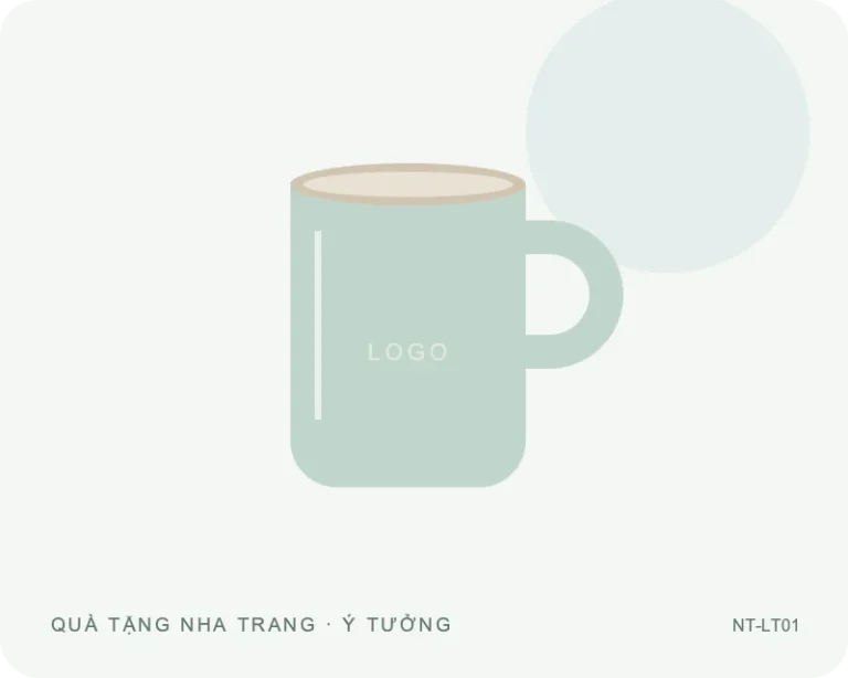 Ly thủy tinh dáng thấp — minh họa mẫu quà