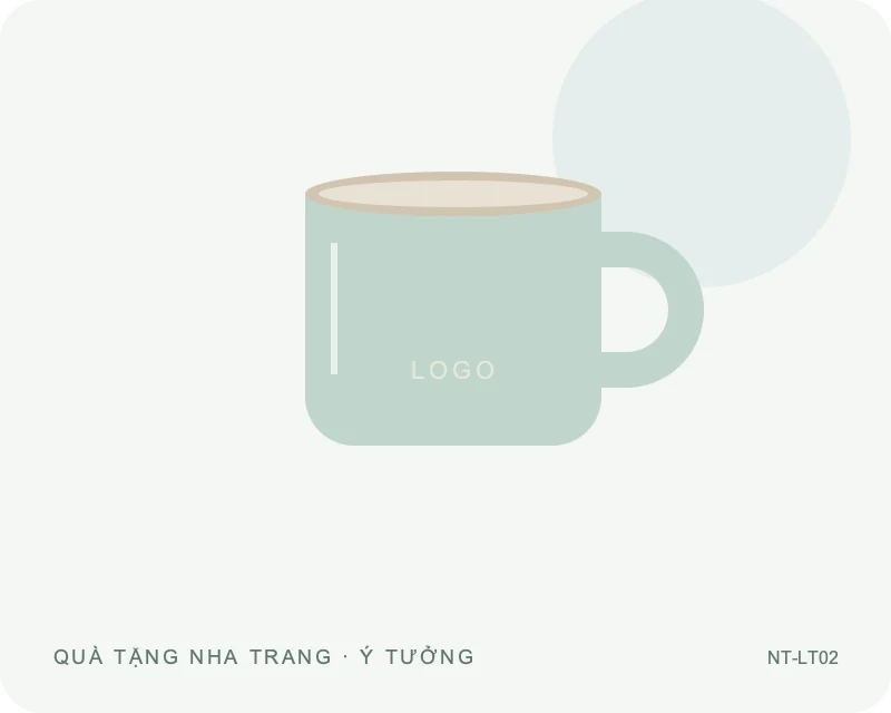 Ly thủy tinh dáng cao — minh họa mẫu quà