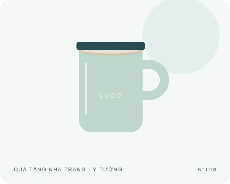 Ly thủy tinh có quai — minh họa mẫu quà