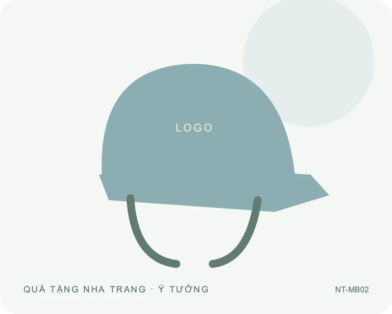 Mũ bảo hiểm dáng ba phần tư — minh họa mẫu quà