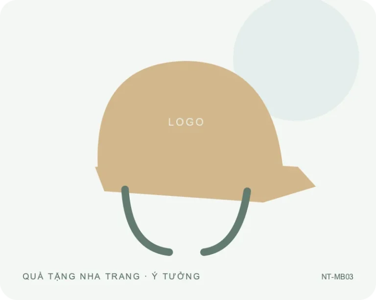 Mũ bảo hiểm kèm túi — minh họa mẫu quà