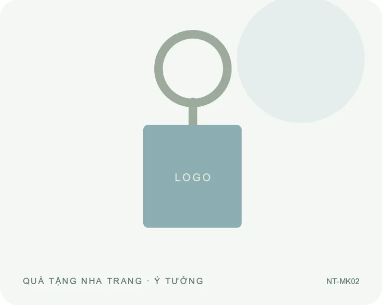 Móc khóa dây ngắn — minh họa mẫu quà