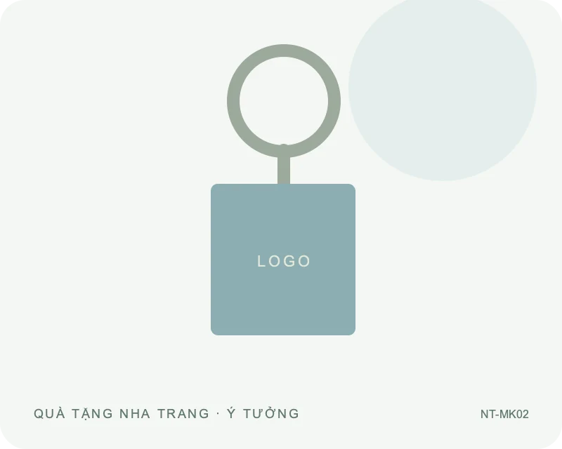 Móc khóa dây ngắn — minh họa mẫu quà