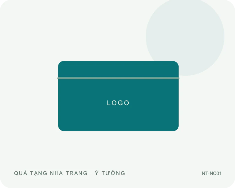 Hộp đựng danh thiếp nắp gập — minh họa mẫu quà