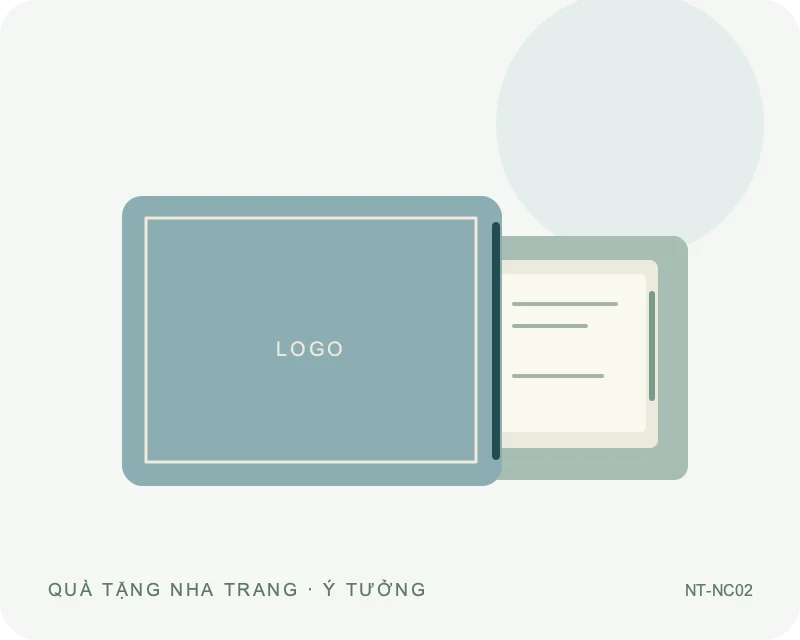 Hộp đựng danh thiếp dáng trượt — minh họa mẫu quà