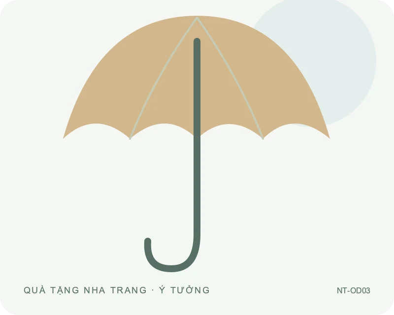 Ô dù có bao — minh họa mẫu quà