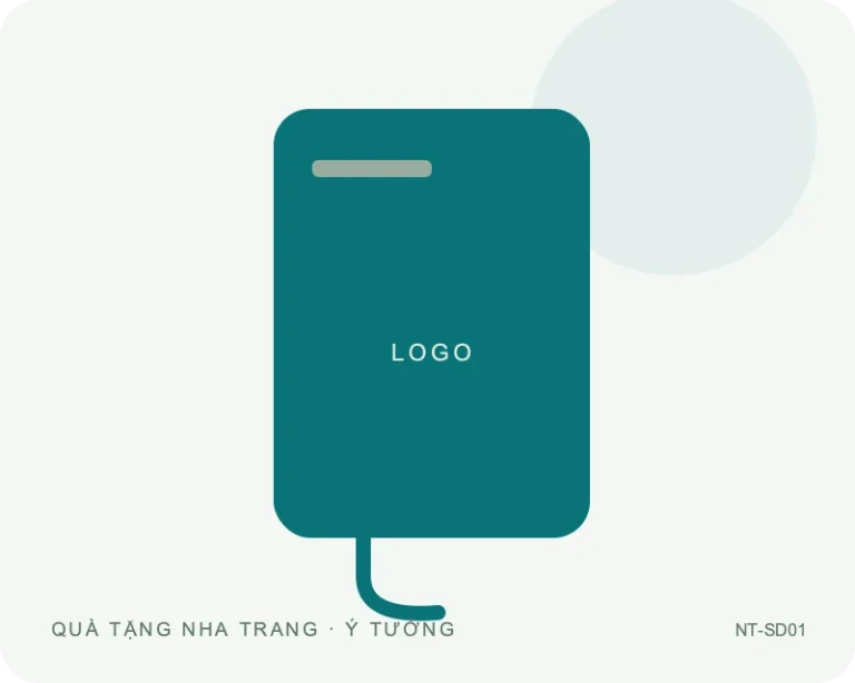 Sạc dự phòng dáng phẳng — minh họa mẫu quà
