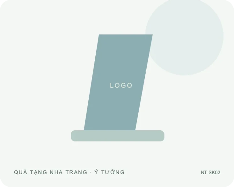 Sạc không dây dạng đứng — minh họa mẫu quà