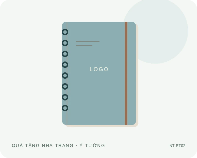 Sổ tay gáy xoắn — minh họa mẫu quà