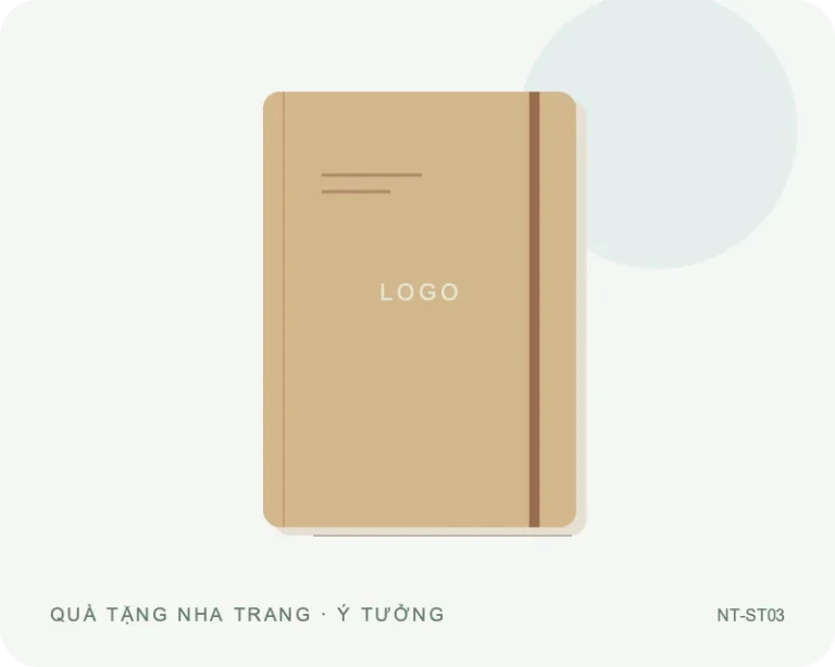 Sổ tay bìa cài — minh họa mẫu quà