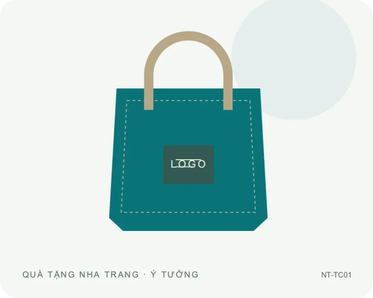 Túi vải bố quai ngắn — minh họa mẫu quà