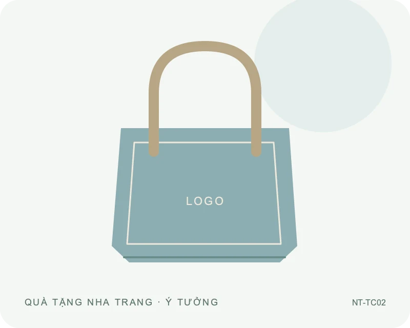 Túi vải bố quai dài — minh họa mẫu quà