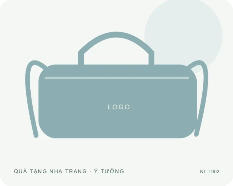 Túi du lịch có đeo vai — minh họa mẫu quà