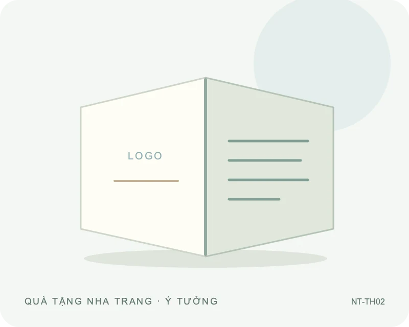 Thiệp cảm ơn dạng gập — minh họa mẫu quà
