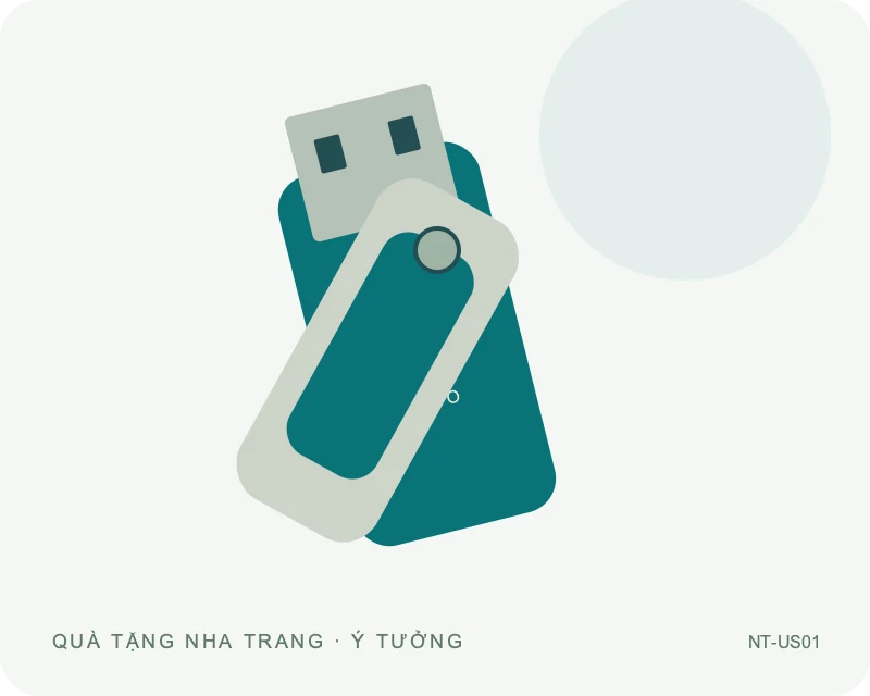 USB nắp xoay — minh họa mẫu quà