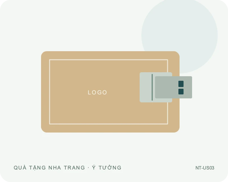 USB dáng thẻ — minh họa mẫu quà