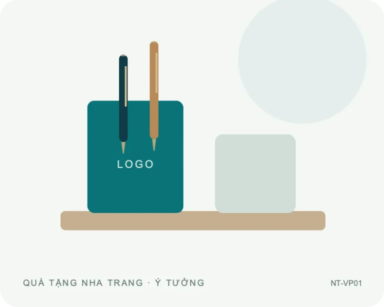 Bộ để bàn văn phòng khay bút — minh họa mẫu quà